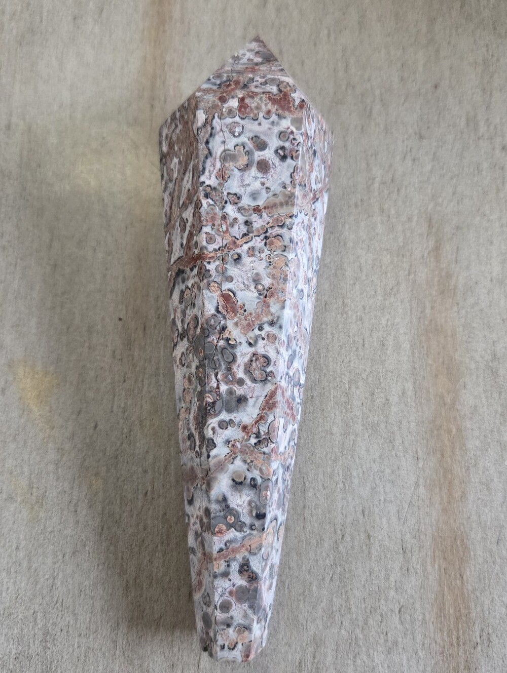Natural Leopardskin Jasper Polished Crystal Scepter #7 New - Picture 4 of 6